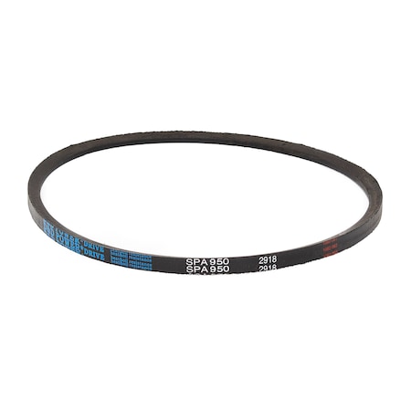 D&D SPA950 Metric V-Belt, 950mm Outside Length, 13 mm Top Width, 10 mm Thickness, 1 Ribs SPA950